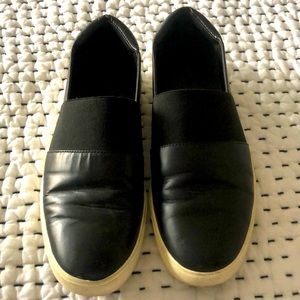 Vince black leather sneakers